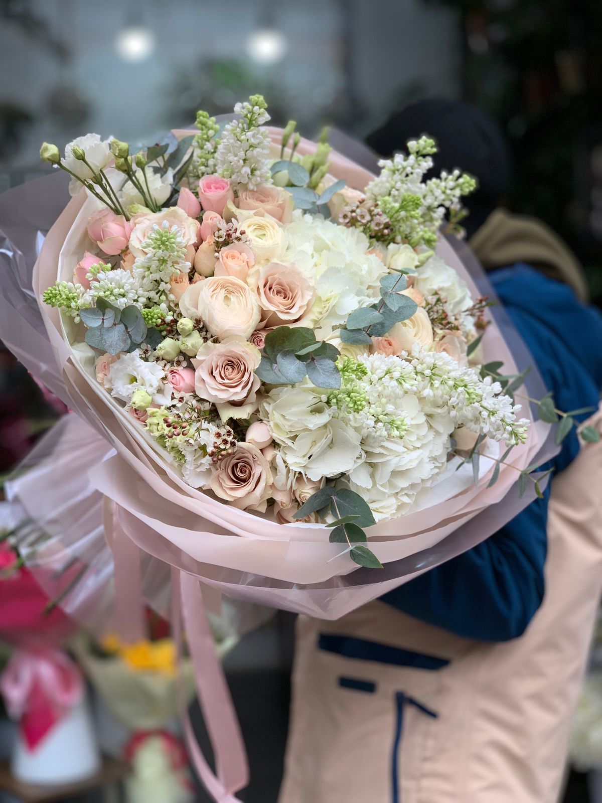 Premium Pastel Bouquet with Hydrangeas and Ranunculus