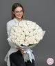 Ramo de 81 rosas blancas