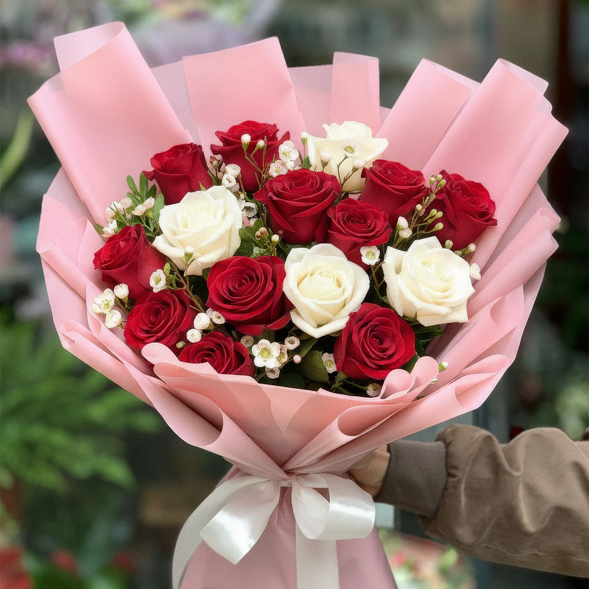 Buchet_15_Trandafiri_Rosii_si_