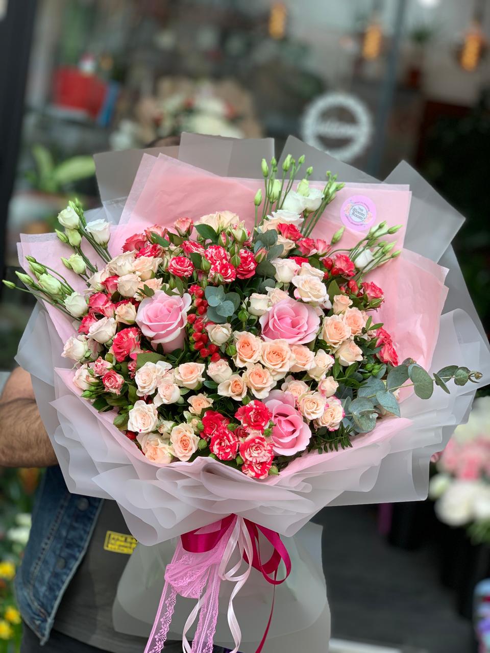 Buchet Mare Trandafiri si Garoafe Florarie Premium Bucuresti