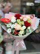 Karışık Antoryum, Gül, Krizantem ve Eustoma Buketi