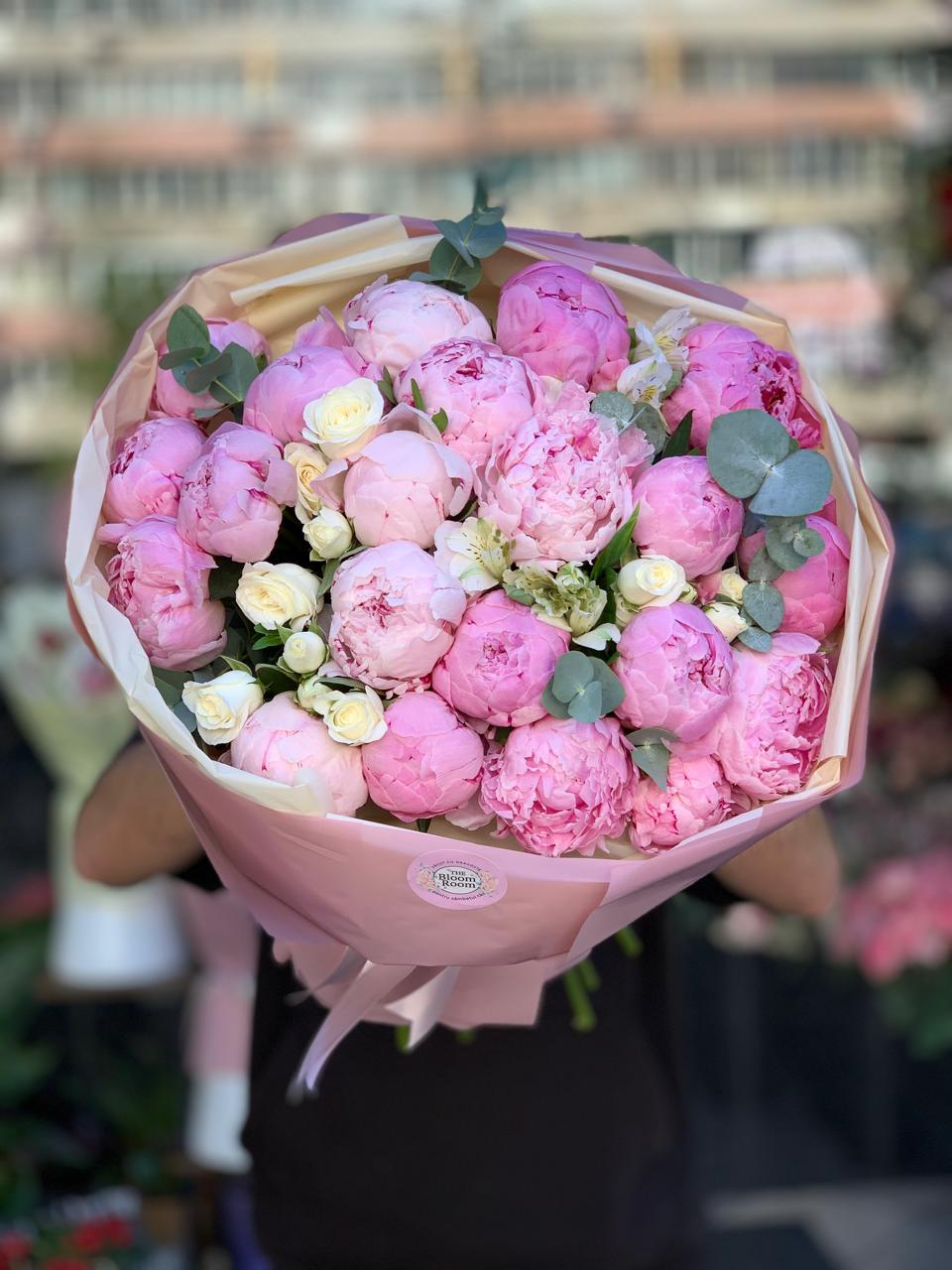 Buchet Premium cu Bujori Roz