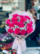 Ramo premium de rosas fucsias