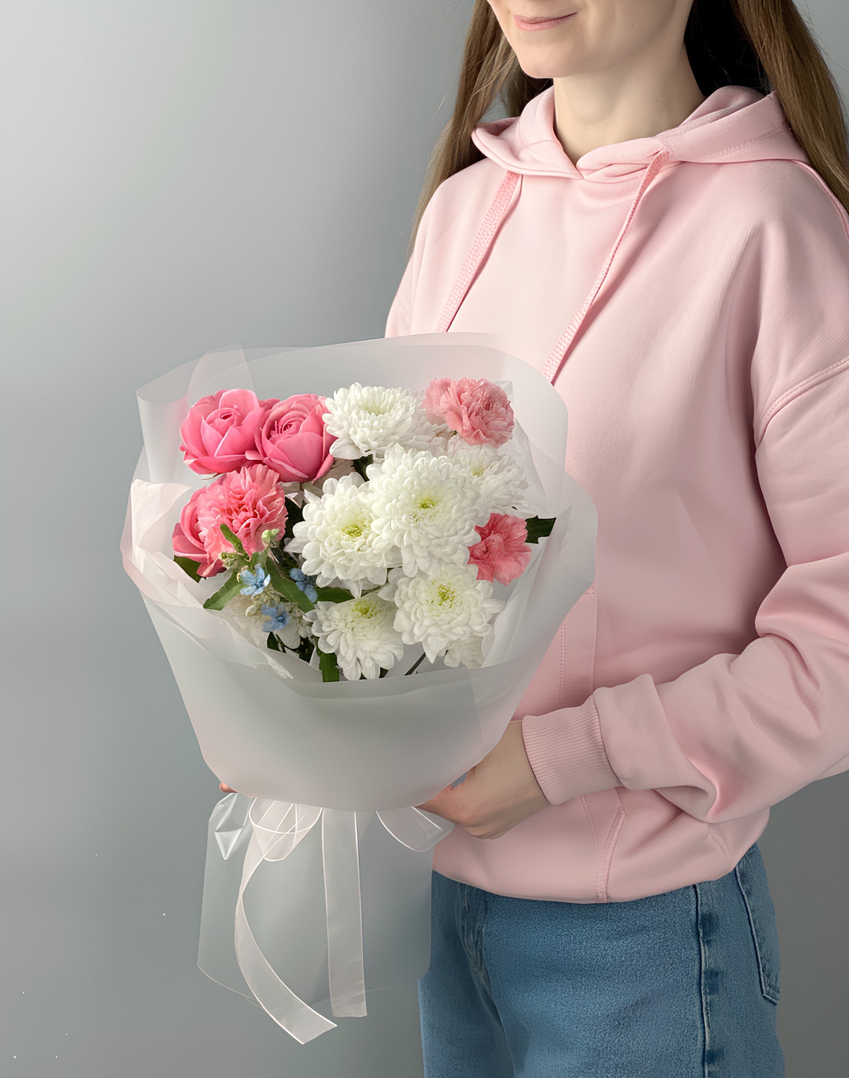 Buchet combinat cu crizanteme bucuresti florarie