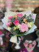 Bouquet mixte pastel rose et pêche