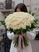 101 White Rose Flower Bouquet