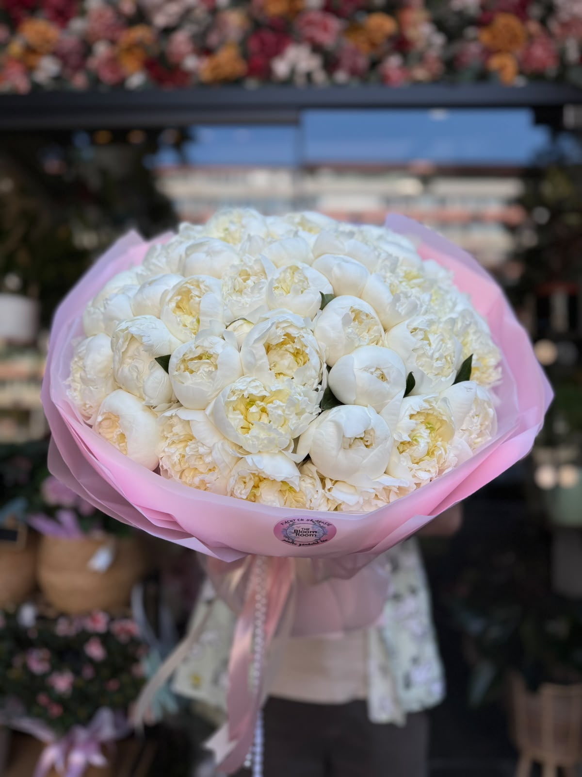 Buchet 45 Bujori Albi