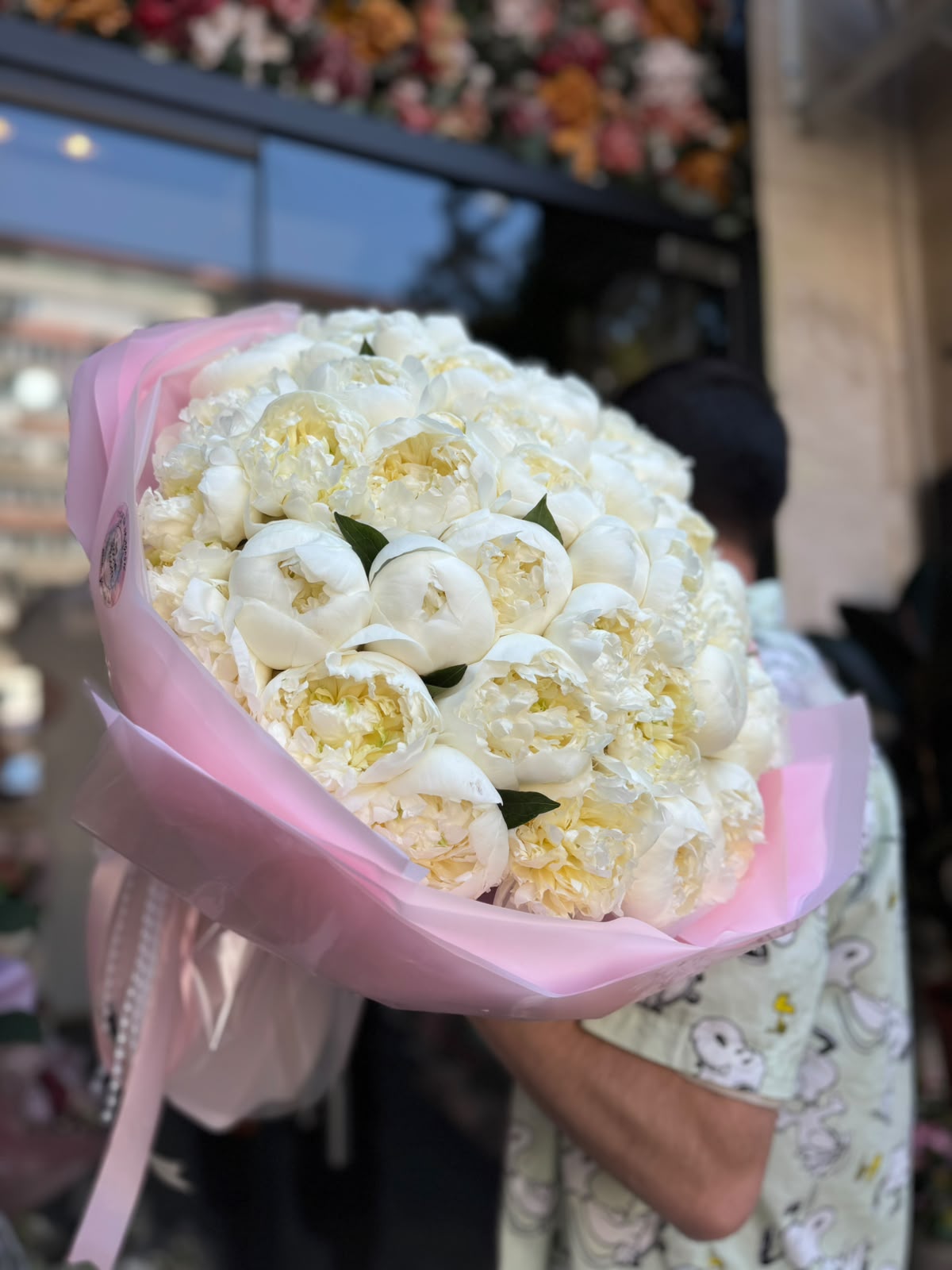 Buchet 45 Bujori Albi