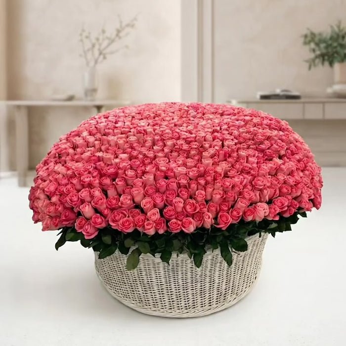 1001 Pink Roses – Delivery in Bucharest