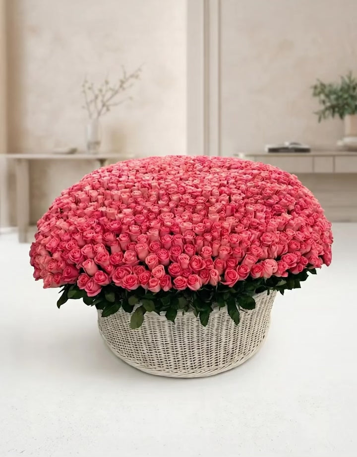 1001 Pink Roses – Delivery in Bucharest
